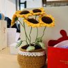 Handmade Crocheted Sunflower Decoration